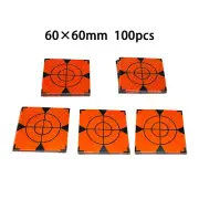 New 100pcs 3M Orange Reflector Sheet 60x60mm Reflective Tape Target Arylic