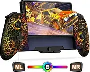Coogamefly Controller for Nintendo Switch, Switch Controller Handheld with Hall Effect Joystick and Adjustable RGB Switch Controller, Wireless Switch Pro Controller with Programming