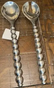 Lenox Point 2 PC. Silverplate Salad Servers Spoon/Fork Set