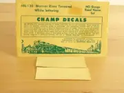Champ Decals HO HN-130 Warrior River Terminal White Lettering