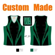 Custom Sublimated Netball Singlets Unisex Full/Racer Back Girls Boys Tops 47
