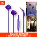 JBL QUANTUM 50 有線電競遊戲耳機入耳式 3.5 毫米電腦筆記本電腦手機耳機帶麥克風