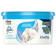 Glade Mini Gel Air Freshener - Clean Linen Scent, 2.5oz (70g)