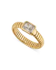 Nadri Tennis Omega Flex Ring in 18K Gold-Plated
