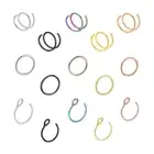 15 Pcs Nose Piercing Stud Steel Nose Rings Spiral Nose Rings Nose Septum Jewelry