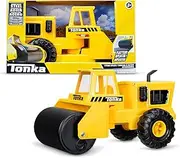 Basic Fun Tonka Steel Steam Roller, Heavy Duty Real Steel Construction, Yellow Demolition Toy with Realistic Action, Ages 3+ for Boys and Girls, Ideal for Kids, Toddlers