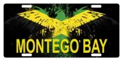 Jamaica Flag License Plate Jamaican Eagle Emblem Montego Bay