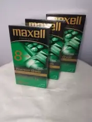 3 Maxell VHS Premium Grade Blank Video Cassette Tapes T-160 8 Hour - Sealed NEW