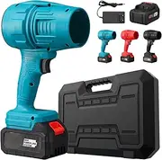 Yiicoong Blower, Handheld Electric Leaf Blower, Portable Dust Cleaner Handheld Turbo Jet Blower 180000 RPM. for Patio Cleaning, Car Cleaning, Blowing Leaves and Dust (Blue)