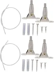 ibasenice Earthquake Straps for Furniture 2 Sets of Locks Bookshelf Cabinet Tip Anchors Wall Safety Anchor