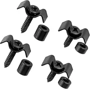 Musiclily Basic Vintage String Trees Flat Wavy String Guides Retainers for Strat Squier Style Electric Guitar, Black(Set of 2)