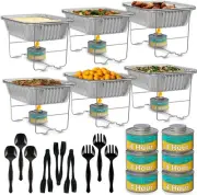 Chafing Dish Buffet Set Half Size Disposable Catering Supplies 6 Pack Food W