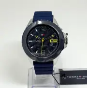 NEW Tommy Hilfiger Blue Dial Blue Silicone Men's Watch 1791204