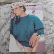 Vintage (1988) Patons #605 Diana and Davina 6 Sweater Knitting Patterns NEW