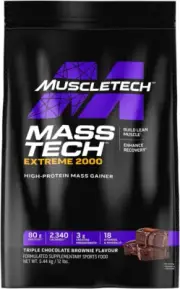 MuscleTech Mass Tech Extreme Mass Gainer Chocolate Flavour Powder 5.44 kg