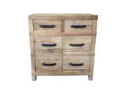 MF Recycled Elm Timber 2 Drawer 2 Door Cabinet