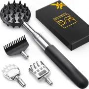 Telescoping Back Scratcher with 4Pcs Detachable Scratching Heads, Gifts for Men
