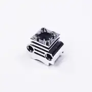 Custom Chrome Silver Engine Cylinder part compatible with LEGO 2850b, MOC cars.