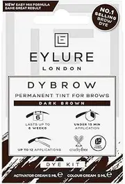 Eylure dybrow dye kit, permanent brow tint, dark brown