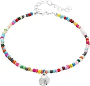 BESTYASH 2pcs Woman Fashion Anklet Bead Anklet Shell Anklet Bracelet Summer Anklets Bead Bracelets Shell Ankle Bracelet Ankle Bracelets Bead Foot Anklet Colorful