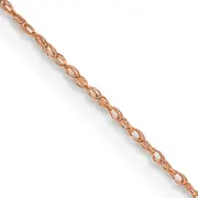 18 Inch 10K Rose Gold .5 mm Cable Rope Chain