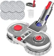Electric Mop Head Attachment Compatible with Dyson V7 V8 V10 V11 V15 Vacuum Cleaner Motor Head for Cleaning Floor Vacuum Cleaner Accessories for Dyson Includes 6 PCS Washable Dry & Wet Mopping Pads