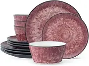 [Noritake] ColorKraft Essence Garnet 12-Piece Set in Red