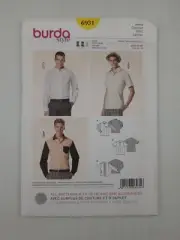 Burda Sewing Pattern 6931 Men's Shirt Pattern Size US 34-50 EUR 44-60 NEW