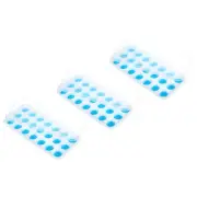 3 Pack Ice Cube Tray with Removable Lid, Plastic Ice Cube Molds, Blue