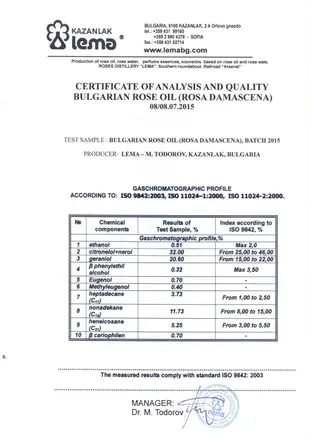 原裝進口 Kazanlak Lema 100% 保加利亞玫瑰精油