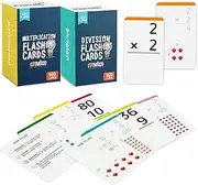 merka Multiplication Flash Cards & Division Flash Cards; Math Flash Cards for Studying Multiplication and Division; Flashcards for 2nd Grade, 3rd Grade & Up; 2 Sets with 169 Cards Each