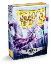 STANDARD SIZE (60 Count Pack) Dragon Shield Gaming Card Sleeves -PURPLE MATTE