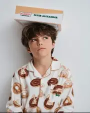 Peter Alexander Krispy Kreme Bunny Bamboo Flannelette Boys Classic Pj Set BOXED