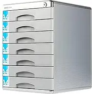 7-Layer Desktop File Cabinet, Aluminum Alloy Multi-Layer Storage Box Drawer Can Be Locked, Used for A4 Paper, Magazines, Paperwork and Documents (Size : 30×36×40.5cm)