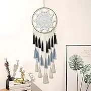 MrMrKura Dream Catchers Wall Decor for Bedroom, Dreamcatcher Teen Bedroom Decor Boho Macrame Wall Hanging Home Decor, Sun Dream Catcher for Girls, Boys, Gift, Wedding (Black)