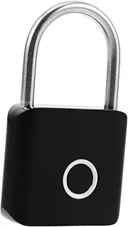 Generic Zinc Alloy Fingerprint Lock for Travel Weatherproof Safe Padlock for Luggage Cabinets Doors Quick Access Security Lock for Home Office and Outdoor Use
