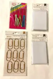 Jumbo Paper Clips, Paper Clips w Tassels, Mini Stationary (Cards & Envelopes)