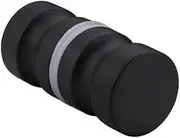 Back-to-Back Single Glass Door Knob Puller Bathroom Shower Gate Handle Cabinet Furniture Home Improvement Hardware, L/Black