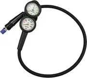 SEAC Console 2 Spg & Depth Gauge, Black/Red, Black/Red