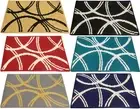 Semi Circles Design Floor Rug, Door Mat, Home Kitchen, 17" x 28" Non-Skid