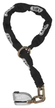Abus Granit Detecto X-Plus 8008 Alarm Brake Disc Lock/Chain Set 16mm 47"L Silver