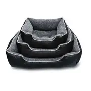 Small Washable Soft Pet Dog Puppy Cat Bed Cushion Mattress-Black