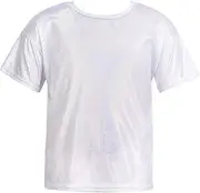 [FEESHOW] Girls Shiny Shirt Sleeve Bronzing Cloth T-Shirt Crop Top Loose Top Waist Performance Dancewear