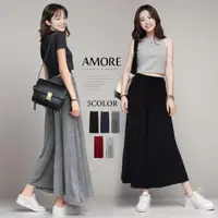 在飛比找momo購物網優惠-【Amore】韓版時尚莫代爾大擺褲裙(氣質寬鬆M-XXL合適