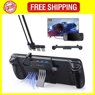 Portable Steam Deck Dock for Steam Deck/OLED, Stand Design USB C Hub with HDMI 4