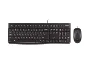 Logitech MK120 USB Keyboard & Mouse Combo QWERTY Black Keyboard Desktop Bundle