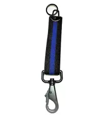 Blue Line Keychain 4" Police Law Enforcement