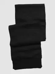 $40 Calvin Klein Men's Black Ottoman Knit Logo Winter Scarf One Size