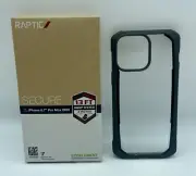 RAPTIC Secure Case for iPhone 14 Pro Max 6.7” Charcoal With Clear Frosted Back