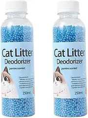 Binxind 2X 300G Kitten Toilet Cleaning, Cat Litter Deodorant Bead, Artifact Pet Odor Activated Carbon Absorbs, Cat Sand Stink-B